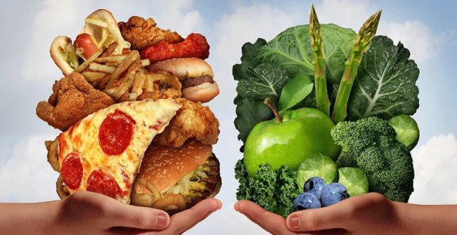 healthy vs junk