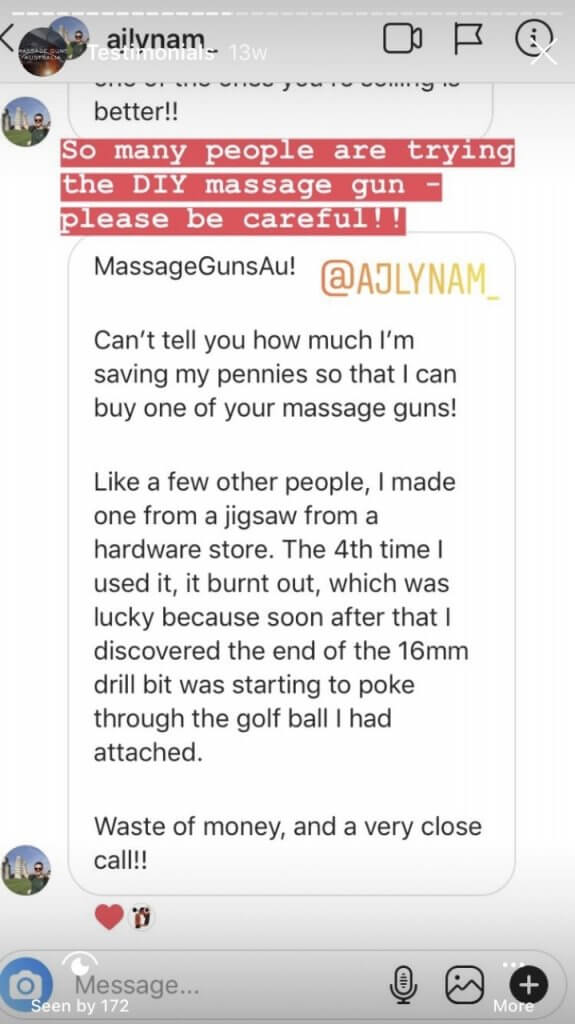 Massage Gun Feedback